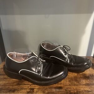 Kenneth Cole Men’s Black Leather Oxford Dress Shoes Accent Size 43 US 10